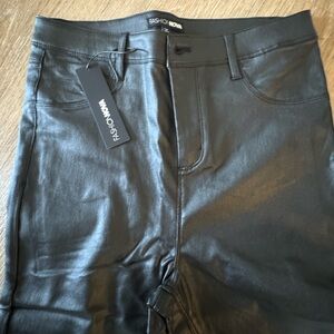 Fashion Nova Sleek Black Leatherette Trousers